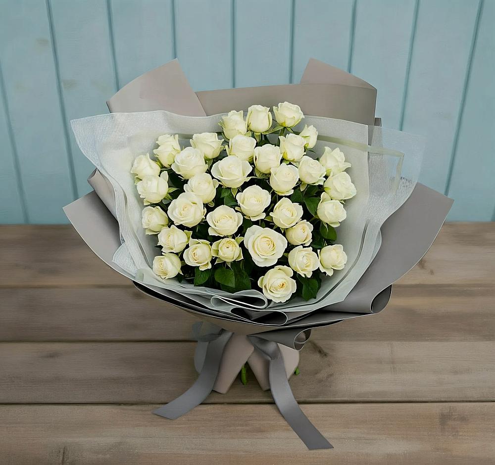 Букет Белоснежная нежность в Новобелокатай