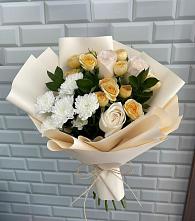 Букет цветов из:  Розы и Хризантемы в Новобелокатай
