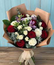 Букет цветов из:  Розы и Альстромерии #REPLACE_PRED# Новобелокатай