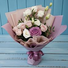 Букет цветов из:  Розы и Лизиантусы в Новобелокатай