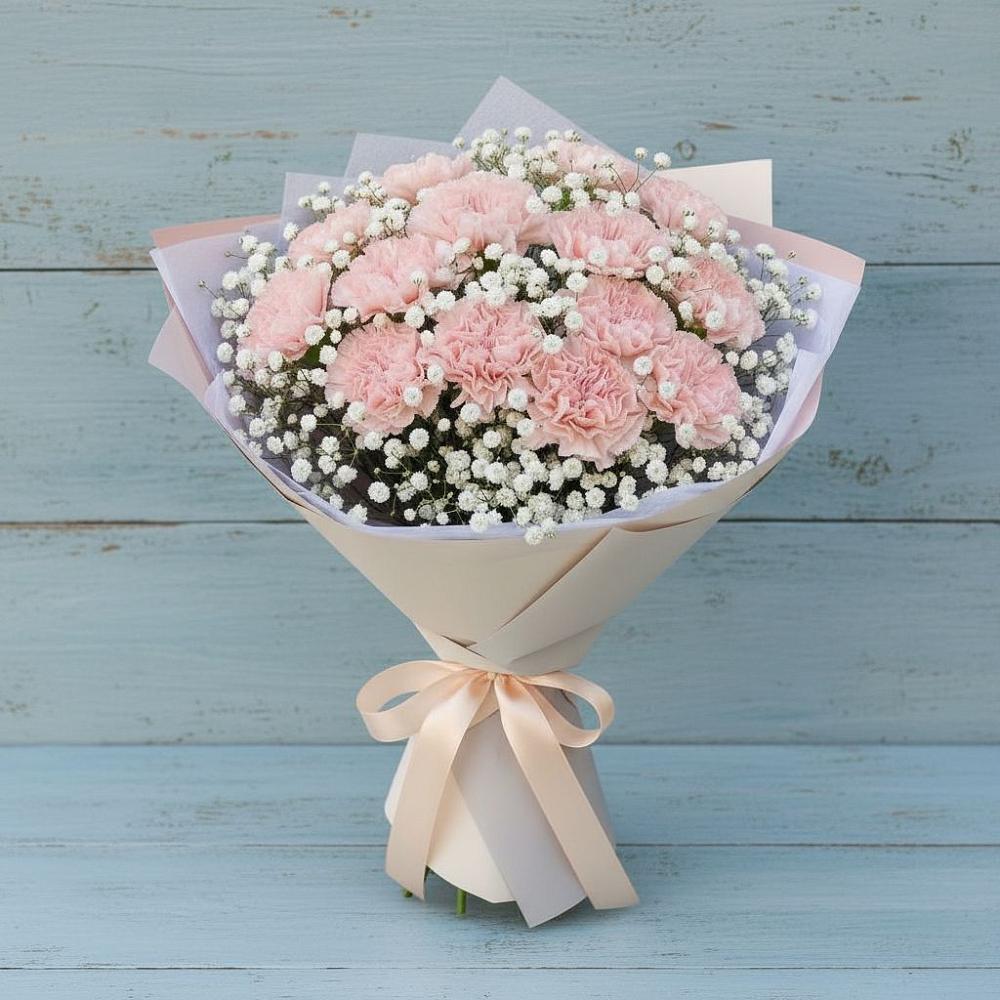 Букет цветов из: Гвоздики в Новобелокатай