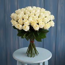 Букет 51 Белая роза Эдлесс Лав в Новобелокатай