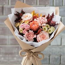Букет цветов из:  Гвоздики, Хризантемы и Розы в Новобелокатай