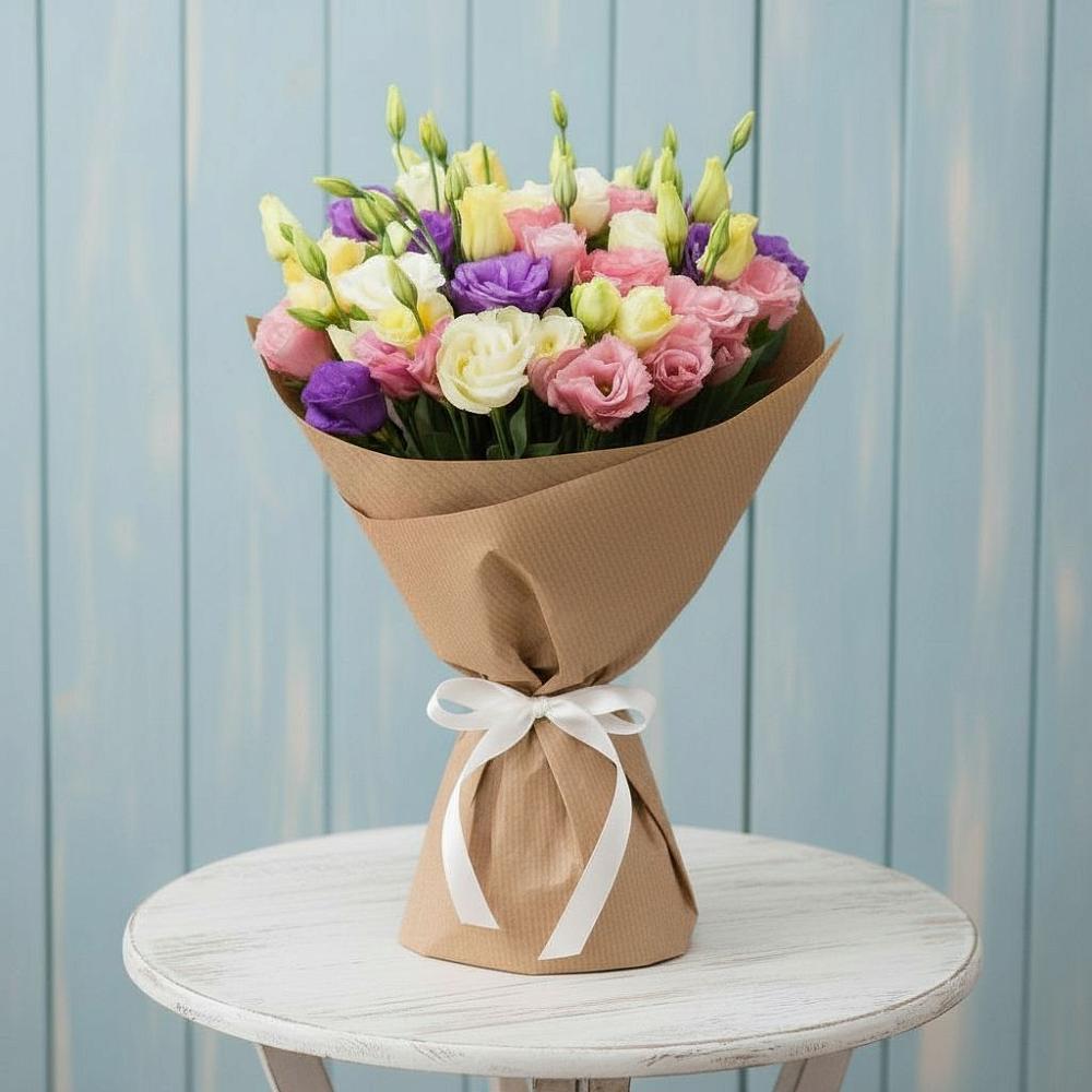 Букет цветов из: Лизиантусы в Новобелокатай