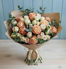 Букет цветов из:  Альстромерии и Розы в Новобелокатай
