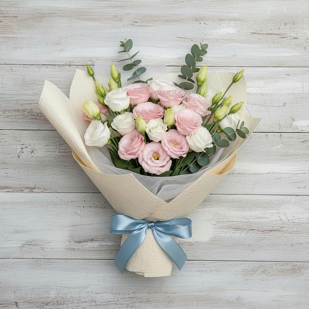 Букет цветов из: Лизиантусы в Новобелокатай